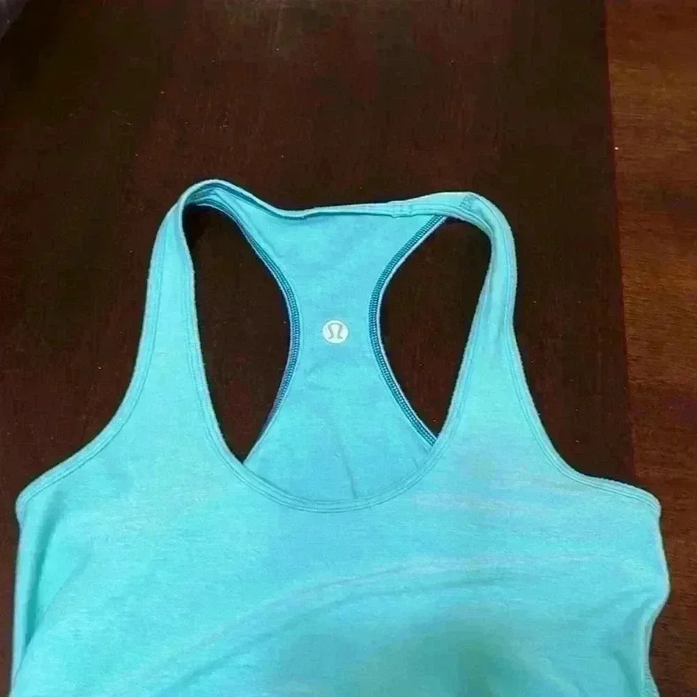 LULULEMON Cool Racerback Tank top size 4aqua blue